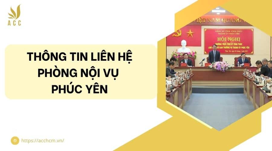 Thông tin liên hệ phòng nội vụ Phúc Yên