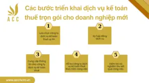 Các bước triển khai dịch vụ kế toán thuế trọn gói cho doanh nghiệp mới