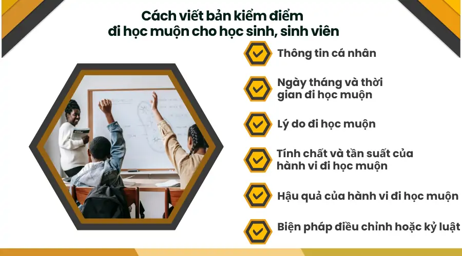 Cách viết bản kiểm điểm đi học muộn cho học sinh, sinh viên