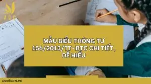 Mẫu biểu thông tư 156/2013/TT-BTC chi tiết, dễ hiểu