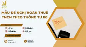 Mẫu đề nghị hoàn thuế TNCN theo Thông tư 80