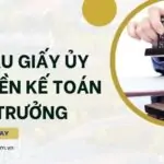 Mẫu giấy ủy quyền kế toán trưởng