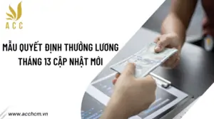 Mẫu quyết định thưởng lương tháng 13 cập nhật mới