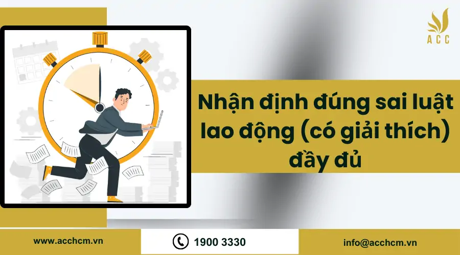 Nhận định đúng sai luật lao động (có giải thích) đầy đủ