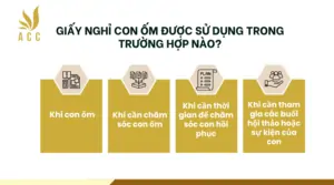 Giấy nghỉ con ốm được sử dụng trong trường hợp nào?