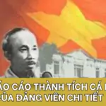 Mẫu báo cáo thành tích cá nhân của đảng viên chi tiết