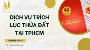 Dịch vụ trích lục thửa đất tại TPHCM