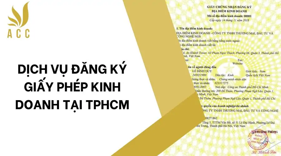 Dịch vụ đăng ký giấy phép kinh doanh tại TPHCM