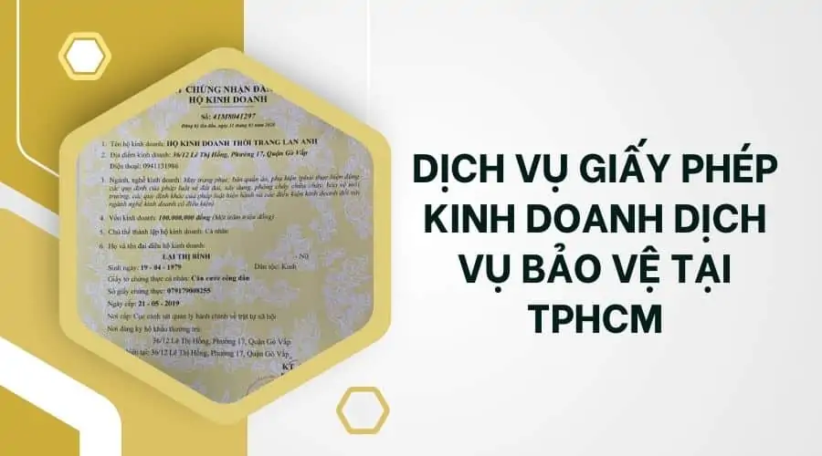 Dịch vụ giấy phép kinh doanh dịch vụ bảo vệ tại TPHCM