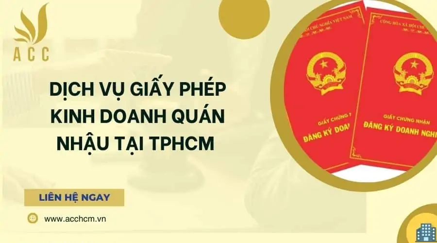 Dịch vụ giấy phép kinh doanh quán nhậu tại TPHCM