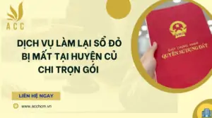 Dịch vụ làm lại sổ đỏ bị mất Huyện Củ Chi trọn gói