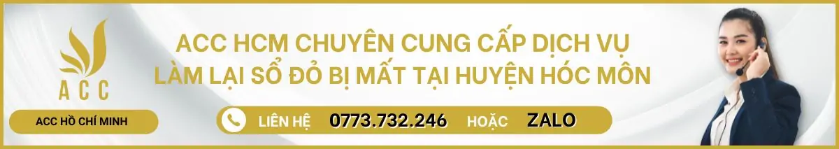 Dịch vụ làm lại sổ đỏ bị mất tại Huyện Hóc Môn