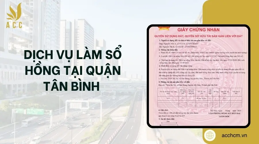 Dịch vụ làm sổ hồng tại Quận Tân Bình