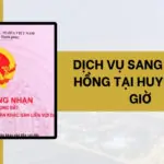 Dịch vụ sang tên sổ hồng tại Huyện Cần Giờ