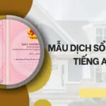 Mẫu dịch sổ đỏ sang tiếng anh