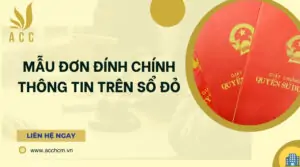 Mẫu đơn đính chính thông tin trên sổ đỏ