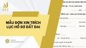 Mẫu đơn xin trích lục hồ sơ đất đai