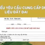 Mẫu phiếu yêu cầu cung cấp dữ liệu đất đai