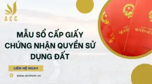 Mẫu sổ cấp giấy chứng nhận quyền sử dụng đất