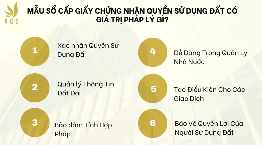 Mẫu sổ cấp giấy chứng nhận quyền sử dụng đất có giá trị pháp lý gì