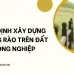 Quy định xây dựng tường rào trên đất nông nghiệp