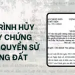 Tờ trình hủy giấy chứng nhận quyền sử dụng đất