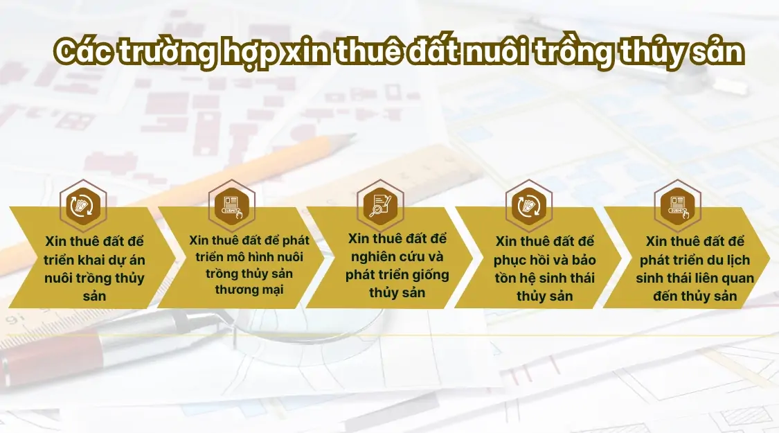 Các trường hợp xin thuê đất nuôi trồng thủy sản