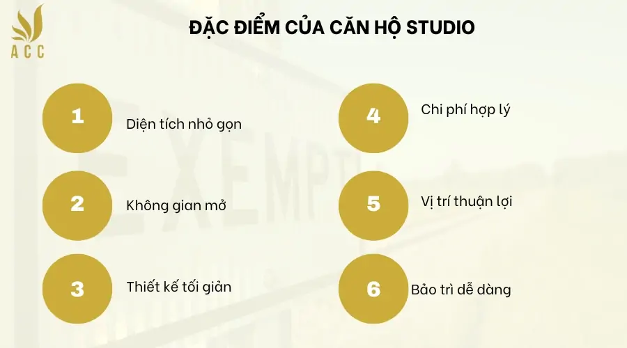 Đặc điểm của căn hộ studio