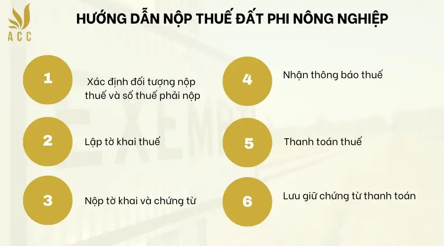 Hướng dẫn nộp thuế đất phi nông nghiệp