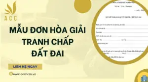 Mẫu đơn hòa giải tranh chấp đất đai