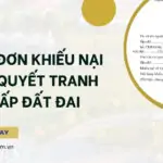 Mẫu đơn khiếu nại giải quyết tranh chấp đất đai