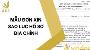 Mẫu đơn xin sao lục hồ sơ địa chính