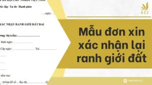 Mẫu đơn xin xác nhận lại ranh giới đất