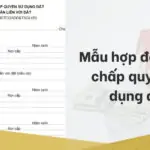 Mẫu hợp đồng thế chấp quyền sử dụng đất