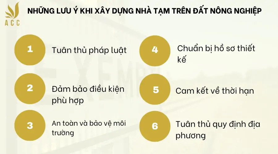 Những lưu ý khi xây dựng nhà tạm trên đất nông nghiệp 