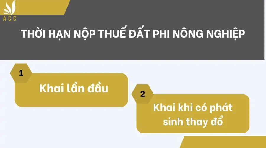 Thời hạn nộp thuế đất phi nông nghiệp