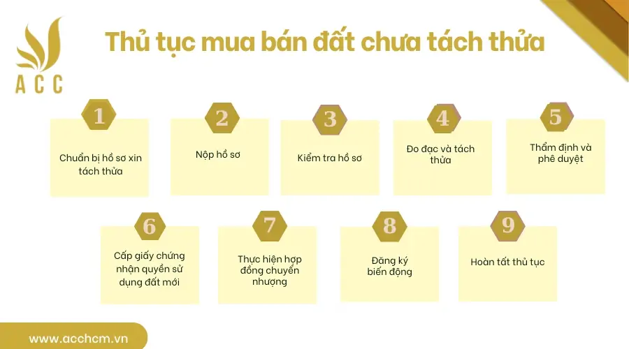 Thủ tục mua bán đất chưa tách thửa