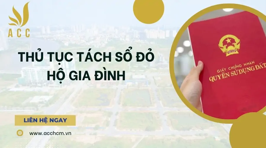 Thủ tục tách sổ đỏ hộ gia đình