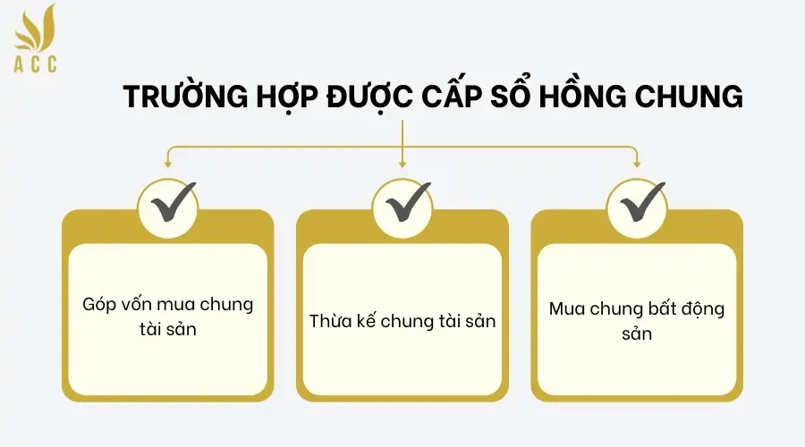 Trường hợp được cấp sổ hồng chung