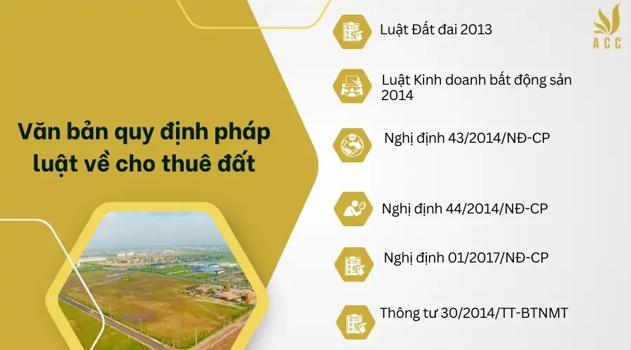 Văn bản quy định pháp luật về cho thuê đất