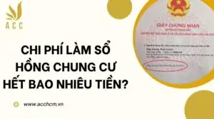 Chi phí làm sổ hồng chung cư hết bao nhiêu tiền