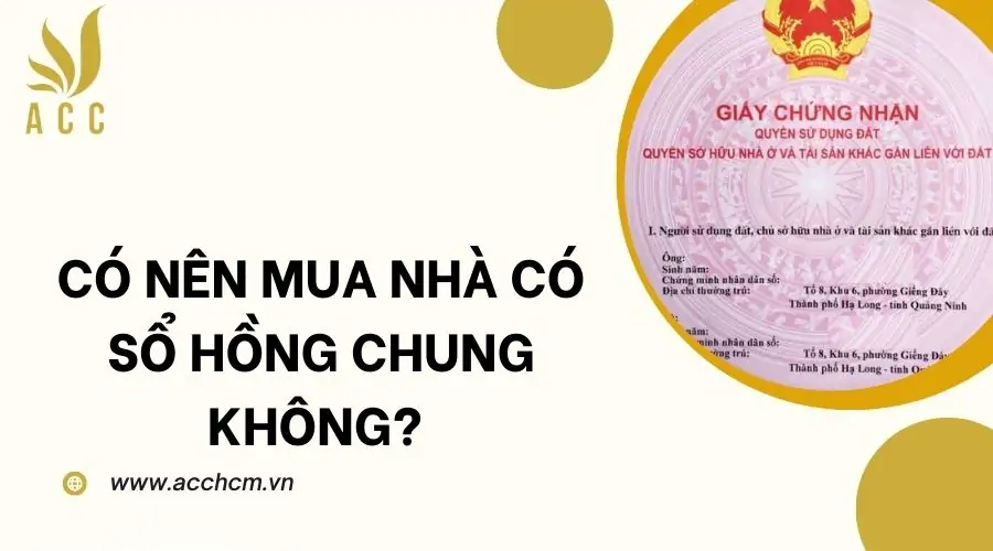 Có nên mua nhà có sổ hồng chung không