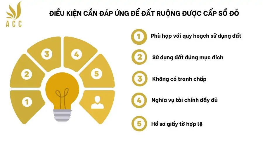 Điều kiện cần đáp ứng để đất ruộng được cấp sổ đỏ