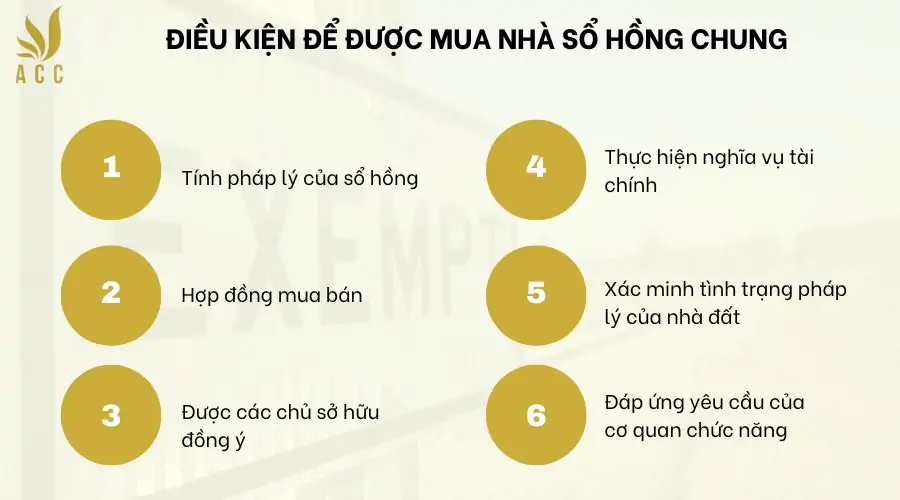 Điều kiện để được mua nhà sổ hồng chung