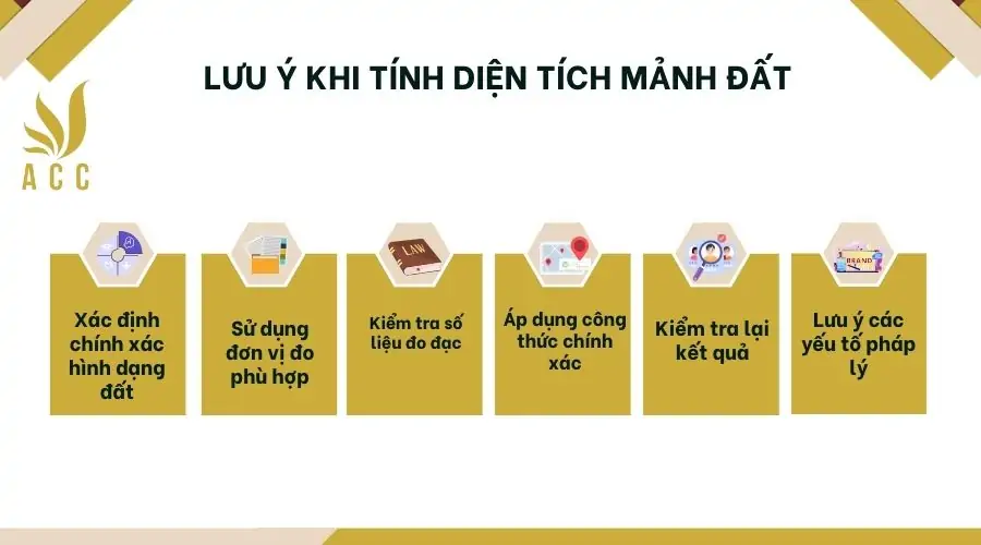 Lưu ý khi tính diện tích mảnh đất