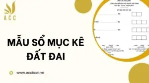 Mẫu sổ mục kê đất đai