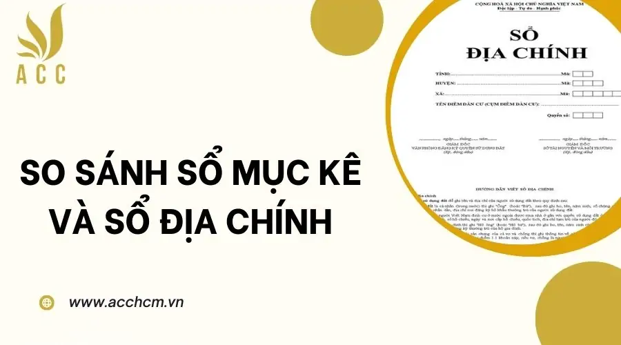 So sánh sổ mục kê và sổ địa chính