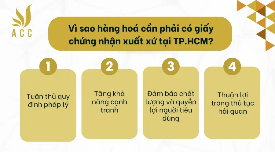 Vì sao hàng hoá cần phải có giấy chứng nhận xuất xứ tại TP.HCM