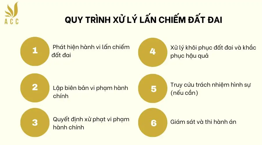 Quy trình xử lý lấn chiếm đất đai