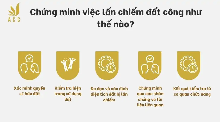 Chứng minh việc lấn chiếm đất công như thế nào?